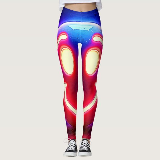Neon Smile voor Happy Glow Leggings (Voorkant)