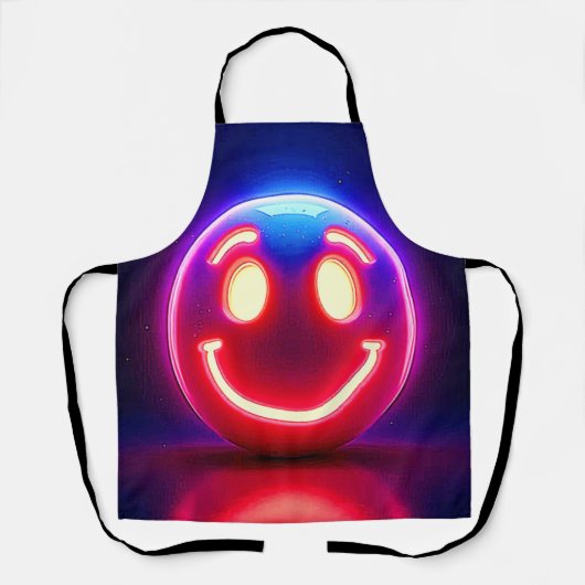 Neon Smile voor Happy Glow Schort (Voorkant)