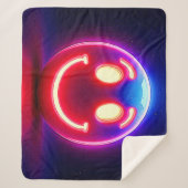 Neon Smile voor Happy Glow Sherpa Deken (Voorkant)