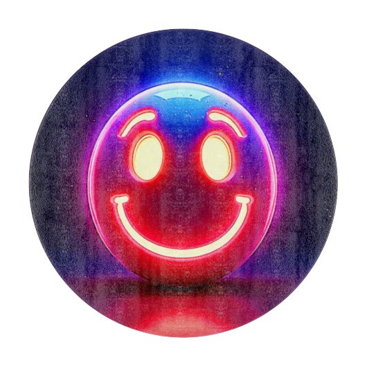 Neon Smile voor Happy Glow Snijplank (Voorkant)