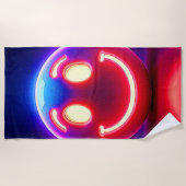 Neon Smile voor Happy Glow Strandlaken (Voorkant)