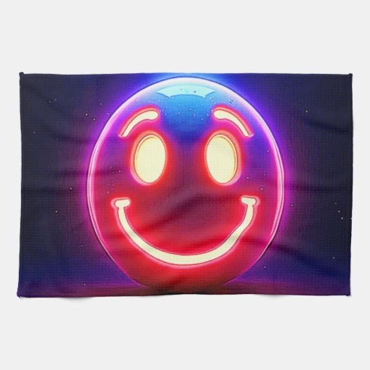 Neon Smile voor Happy Glow Theedoek (Horizontaal)