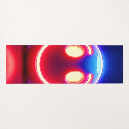 Neon Smile voor Happy Glow Yogamat (Achterkant (horizontaal))