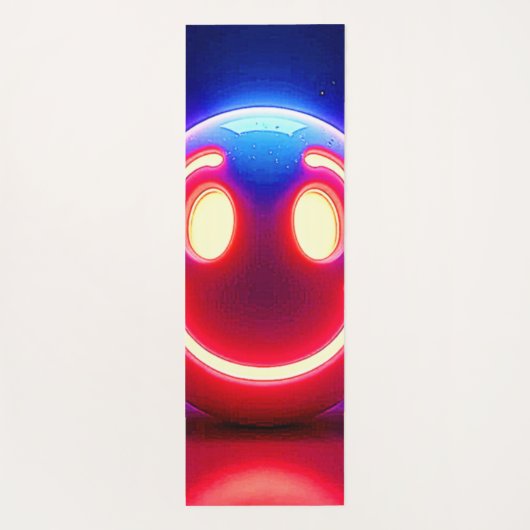 Neon Smile voor Happy Glow Yogamat (Achterkant)