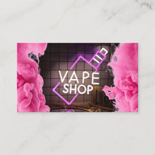 Neon Smoke Shop Visitekaartje (Voorkant)