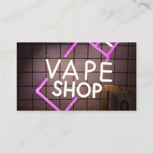 Neon Smoke Shop Visitekaartje (Voorkant)
