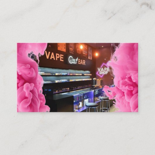 Neon Smoke Shop Visitekaartje (Voorkant)