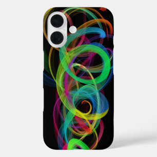Neon Smoke Swirl iPhone 16 Hoesje