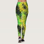 Neon Snake Animal GRL Power Leggings (Achterkant)