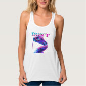Neon Snake Art - Bold Don't Statement Design Tanktop (Voorkant)