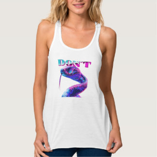 Neon Snake Art - Bold Don't Statement Design Tanktop