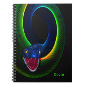 Neon Snake Personalized Notitieboek (Voorkant)