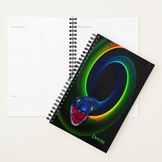 Neon Snake Personalized Planner (Display)