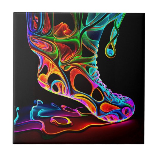 Neon Sneaker Tegeltje (Voorkant)