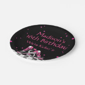 Neon Sneaker Verjaardag, Glitter Papieren Bordje (Gekanteld)