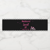 Neon Sneaker Verjaardag, Glitter Waterfles Etiket (Enkel label)