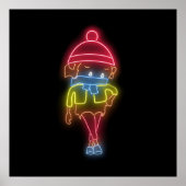 Neon Sneaky Sasquatch Poster (Voorkant)