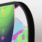 Neon Snoep Demon Monster Meisje Esthetisch Pickleball Paddle (Links Detail)
