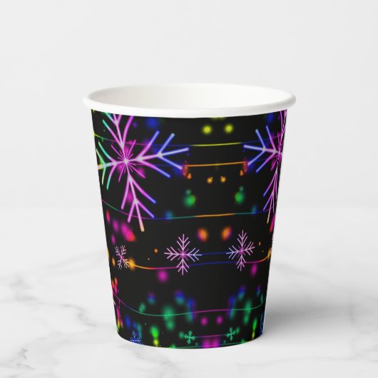 Neon Snow Papieren Bekers (Achterkant)