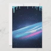 Neon Snow Tubing Birthday Invitation Winter Party Kaart (Achterkant)