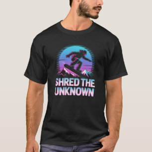 Neon-snowboarder: vernietig de onbekende glitch-es t-shirt
