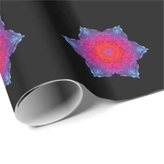 Neon Snowflake Cadeaupapier (Rol Hoek)