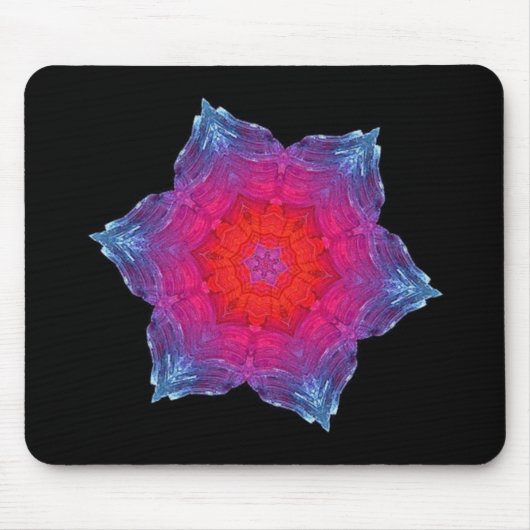 Neon Snowflake Muismat (Voorkant)