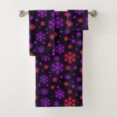 Neon Snowflakes Bad Handdoek (Insitu)