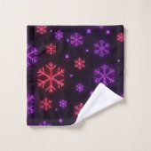 Neon Snowflakes Bad Handdoek (Wasdoekje)
