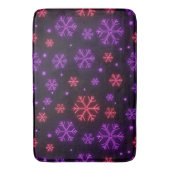 Neon Snowflakes Badmat (Voorkant Verticaal)