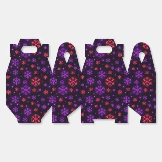 Neon Snowflakes Bedankdoosjes (Ongevouwen)