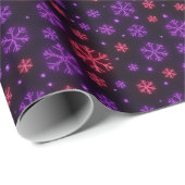 Neon Snowflakes Cadeaupapier (Rol Hoek)