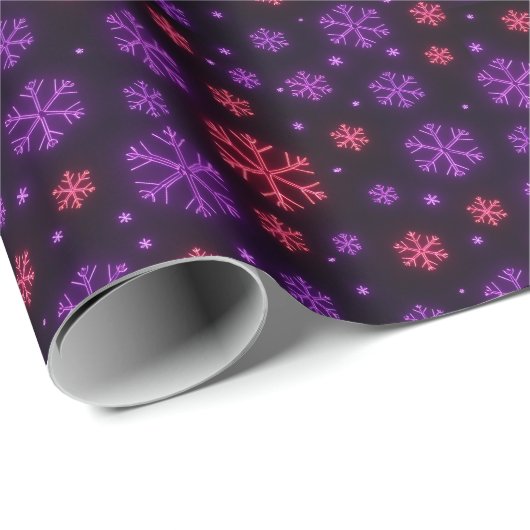 Neon Snowflakes Cadeaupapier (Rol Hoek)
