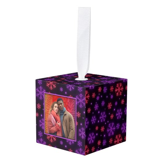 Neon Snowflakes Decoratie (Voorkant hoekig)