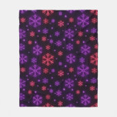 Neon Snowflakes Fleece Deken (Voorkant)