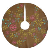 Neon Snowflakes Holiday Tree Skirt Kerstboom Rok (Voorkant)