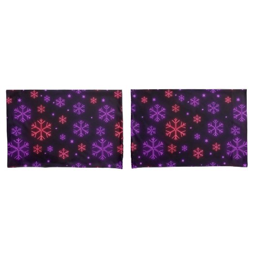 Neon Snowflakes Kussensloop (Voorkant-Set)