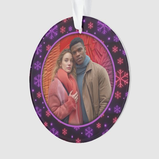 Neon Snowflakes Ornament (voorkant)