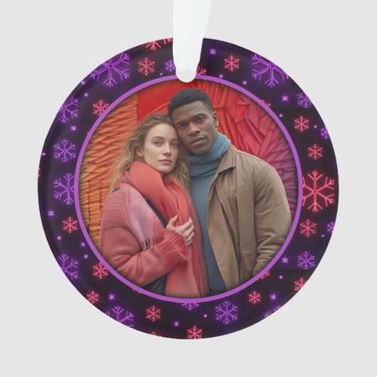 Neon Snowflakes Ornament (voorkant)