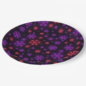 Neon Snowflakes Papieren Bordje (Gekanteld)