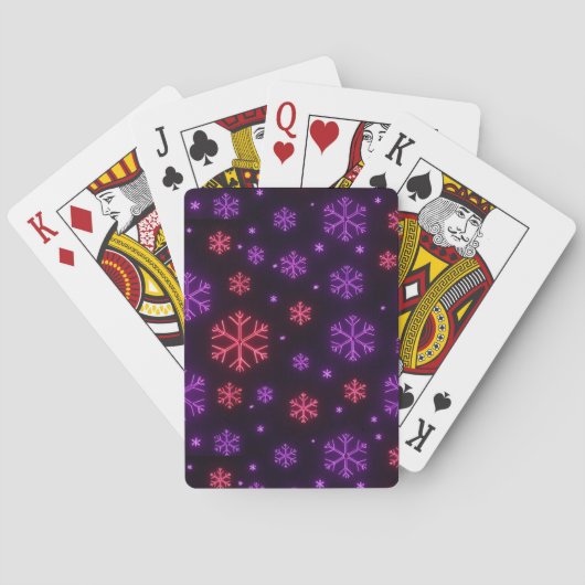 Neon Snowflakes Pokerkaarten (Achterkant)