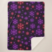 Neon Snowflakes Sherpa Deken (Voorkant)