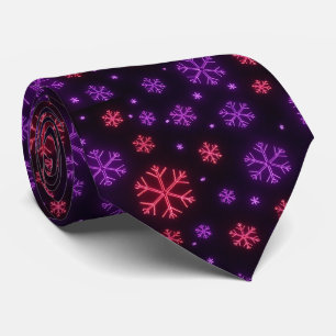 Neon Snowflakes Stropdas
