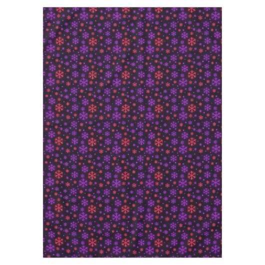 Neon Snowflakes Tafelkleed (Voorkant)