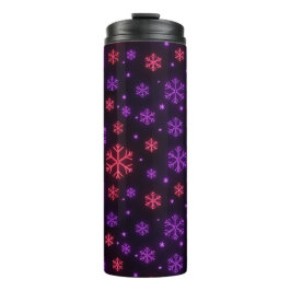Neon Snowflakes Thermosbeker