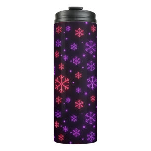 Neon Snowflakes Thermosbeker