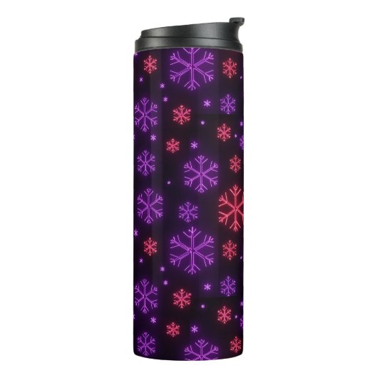 Neon Snowflakes Thermosbeker (Gedraaid links)