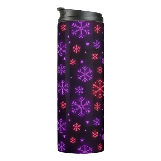Neon Snowflakes Thermosbeker (Geroteerd rechts)