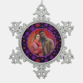 Neon Snowflakes Tin Sneeuwvlok Ornament (Voorkant)