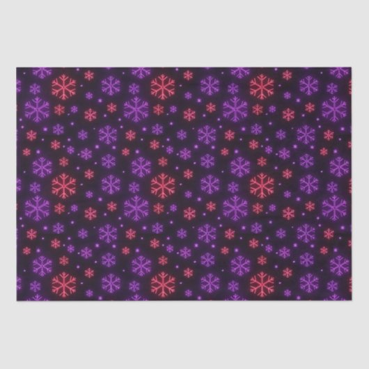 Neon Snowflakes Tissuepapier (Voorkant)